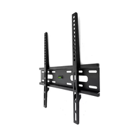 Braket Dinding TV Baja Hitam Bersertifikat CE untuk Layar 26-55 inci, VESA Tetap 400x400mm, Kapasitas Beban 40kg