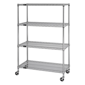 AMJ מפעל ישירות מתכת ירוק אישור Nsf אפוקסי 4 Tier אחסון חוט מדף מדפי - Product Image 3