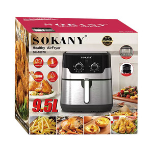 NOUVEAU Design 9.5L 10L 2000w <span class=keywords><strong>Friteuse</strong></span> à double chauffage Bouton mécanique Contrôle durable Cuisson et <span class=keywords><strong>boulanger</strong></span> <span class=keywords><strong>Friteuse</strong></span> à air avec double panier - Product Image 1