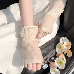 Mangas de encaje con protección solar, talla única, transpirables, protección UV para mujeres, para conducir en verano 2026 - Product Image 4