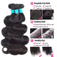 Tissage en lot péruvien 100% cheveux humains brésiliens, extension capillaire avec closure, livraison gratuite, livraison gratuite