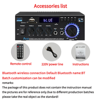 Amplificateur de puissance audio HIFI AK45 2 canaux 40W+40W pour la maison et la voiture