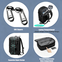 Sac à dos de voyage sous vide avec pompe à air intégrée, extensible de 5 cm, en tissu Oxford imperméable, avec serrure antivol TSA, grande capacité pour les voyages modernes