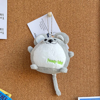 Peluche miniature de souris mignonne de 10 cm, porte-clés, jouet hamster, pendentif, poupée en tissu pour enfants, cadeau pour fête, événement, mariage