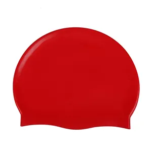 قبعة سباحة من السيليكون عالية المرونة مضادة للماء صديقة للبيئة رخيصة عصرية للبائعين بسعر الجملة