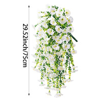 Fleurs artificielles en soie en vrac, type volubilis, résistantes aux UV, design biophilique pour projets de construction commerciale