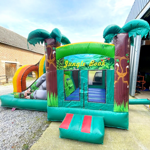 Chateau gonflable jungle combo <b>bouncer</b> commercial kids jumping house <b>inflatable</b> bouncy castle with slide - Product Image 1