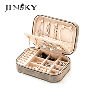 Boîte à bijoux en velours de qualité supérieure, double couche, grande capacité, pour ranger boucles d'oreilles, bagues, colliers, boîte organisatrice
