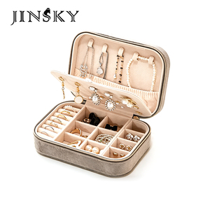 Premium Velvet Jewelry Box Double Layer Large Capacity Storage <b>Case</b> for <b>Earrings</b> Rings Necklace Organizer Box - Product Image 1
