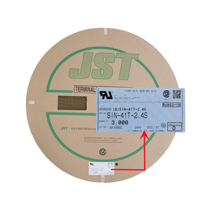 Terminal de sertissage fil-carte en laiton étamé disponible, 18-16 AWG, Contact JST SIN-41T-<span class=keywords><strong>2</strong></span>.4S <span class=keywords><strong>Original</strong></span> SIN - Product Image 2