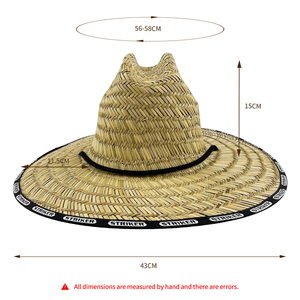 Sombreros de Paja para Playa de Verano al por Mayor, con Logotipo Personalizado Impreso, para Pesca, Surf, Protección Solar, Salvavidas - Product Image 2