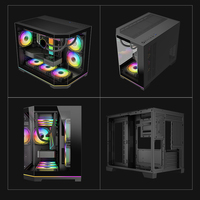 High Airflow MicroATX Gaming Case 360mm AIO Support 380mm GPU 0.5mm SPCC Tempered Glass Side Panel PC Computer Chassis