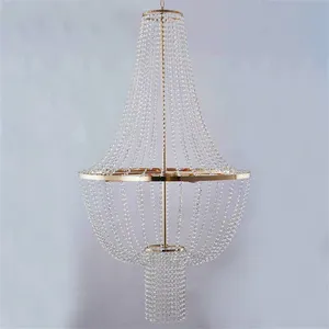 hanging lights for restaurant hotel lobby decor mosque chandelier with bead curtain