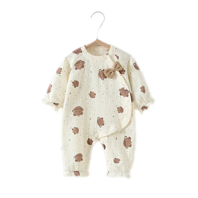 Design a prezzo competitivo tutine di cotone per neonati in maglia di mussola morbide per bambini