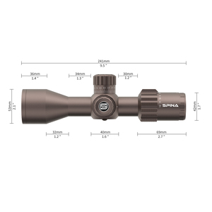 Spina Optics 3-12X44 Zero Stop Lunette de chasse et accessoires Télescope à verre gravé Visée à premier plan focal - Product Image 5