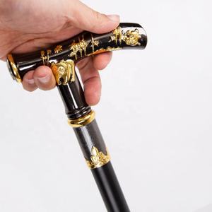 Bastón en Forma de T Sin Filo, Estilo Británico Retro, Arma de Autodefensa para Caballero con Grabado en Forma de Panda - Product Image 2