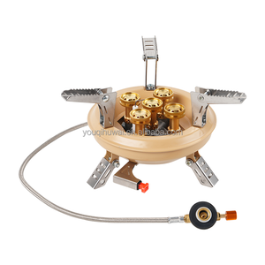 Açık 5 brülör yüksek güç 16000w soba kamp pişirme taşınabilir bütan gaz sobası - Product Image 1