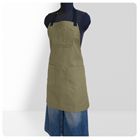 Tablier en toile japonais réutilisable pour le nettoyage, vêtements de travail pour femmes, cuisine et restauration, café, service de restauration