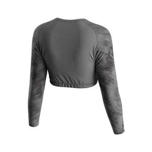 Camiseta Deportiva de Diseño Y2K, Top Corto de Manga Larga para Gimnasio, Camiseta de Hombro Descubierto para Mujer 2023, para Chicas - Product Image 2