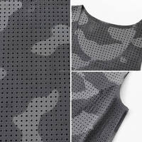 Débardeur de sport perforé pour homme au design moderne, respirant en maille, idéal pour la course, le fitness et le style streetwear, personnalisable avec logo, vente en gros
