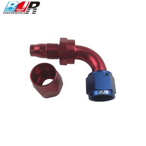 BJR гоночные детали 90 градусов Алюминиевый многоразовый конец шланга для масляного топлива AN6 поворотный фитинг - Product Image 5
