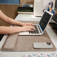 Repose-poignet pour souris et tapis de bureau, tapis de souris et tapis de bureau extra-longs avec repose-poignet