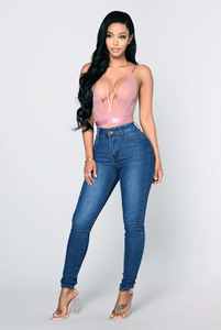 Venta al <span class=keywords><strong>por</strong></span> <span class=keywords><strong>mayor</strong></span> de pantalones pitillo de mezclilla de cintura ultraalta elástica para damas personalizados pantalones pitillo de Mujer Vaqueros pitillo - Product Image 6