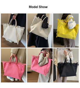 Sacs fourre-tout vierges <span class=keywords><strong>XXL</strong></span> surdimensionnés à impression numérique de voyage à la plage personnalisés pour femmes sacs fourre-tout de grande capacité pour les courses - Product Image 4