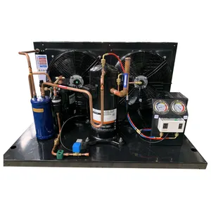 Unidade compressora de fonte, série zb, unidade de condensamento de tipo aberto 4hp r404a, unidade externa, condensador de sala fria e evaporador