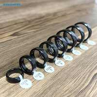 Fibre de carbone noir mat fabrication céramique plastique paiement NFC anneau intelligent