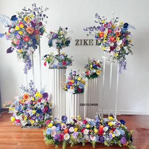 ผ้าปูโต๊ะ5D ลายดอกกุหลาบสีม่วงหรูหราประดับโต๊ะลายดอกไม้ประดิษฐ์สีม่วงสำหรับงานเลี้ยงงานแต่งงานงานเลี้ยงสำหรับสถานรับเลี้ยงเด็กผ้าชิ้นกลางโต๊ะ - Product Image 2