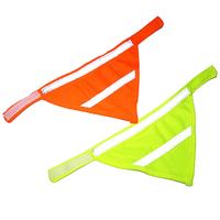 Bandana triangulaire fluorescente pour animaux de compagnie, réfléchissante, personnalisée, bandana triangulaire pour chien