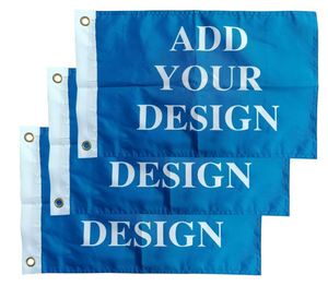 Drapeaux de bateau personnalisables 3 pièces 12x18 pouces/30x45cm, double face, impression numérique, petits drapeaux personnalisés pour la navigation - Product Image 1
