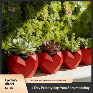 QY QY-2933 Maceta Geométrica en Forma de Corazón para Exteriores, Impresa en 3D con PLA, para Suculentas, Decoración Creativa de Escritorio para el Día de San Valentín - Product Image 5