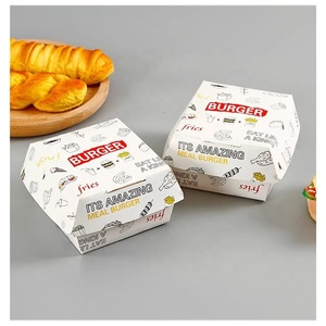Kotak Makan Siang Sekali Pakai Cetak Logo Kustom, Laris untuk Hamburger, Makanan Cepat Saji, Kentang Goreng, Nugget Ayam, <span class=keywords><strong>Burger</strong></span>, Bawa Pulang - Product Image 4