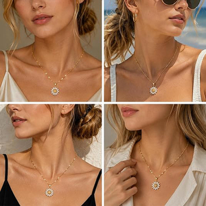 Cadeau unique pour elle, maman, petite amie : boîte de tournesols éternels avec collier « Tu es mon rayon de soleil » - Product Image 6