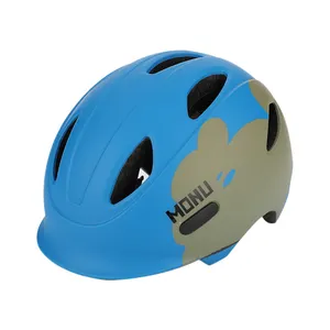 Monu K-12 capacete de corrida infantil, capacete de corrida confortável personalizado com sistema de ajuste dinâmico de bicicleta para crianças