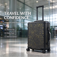 Valise en fibre de carbone forgée 16-30 pouces avec cadre en aluminium, couleur et finition personnalisées OEM ODM