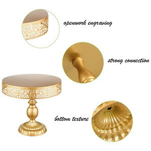 3 Chiếc Giá Đỡ Bánh Tròn Giá Đỡ Bánh Bằng Kim Loại Màu Vàng Trưng Bày Kẹo Bánh Ngọt Cupcake Tráng Miệng Cho Sự Kiện Đám Cưới Tiệc Sinh Nhật - Product Image 3