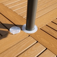 Table carrée d'extérieur au design moderne et banc en bois antiseptique pour cour, balcon, café en plein air, loisirs-pour hôtel et restaurant