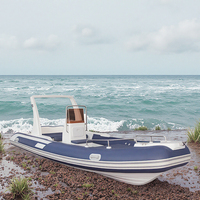 Bateau pneumatique de luxe en fibre de verre CE certifié 6M Hypalon Rib 600 pour la pêche en eaux océaniques et les yachts