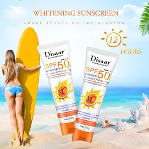 Disaar cilt bakımı C vitamini güneş kremi SPF50 Anti UVA beyazlatma güneş kremi krem