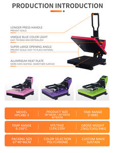 Meilleurs prix en ligne pour les machines de transfert thermique manuelles, machines d'impression, machines d'impression par sublimation pour t-shirts, machines d'impression pour étiquettes en vinyle - Product Image 3