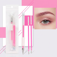 Stylo de microblading durable et anti-bavures pour le positionnement des sourcils et des lèvres, pour les techniciens de tatouage, pointe fine 0,5 mm 0,8 mm, plastique, 60 couleurs