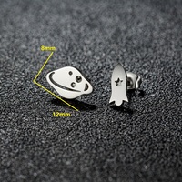 Boucles d'oreilles élégantes en acier inoxydable pour filles Boucles d'oreilles en acier titane All-Match Boucles d'oreilles bijoux