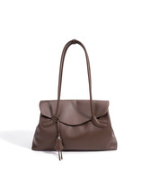Sac à bandoulière multifonctionnel en cuir véritable, grande capacité, style minimaliste, nouvelle tendance 2027, vente en gros, personnalisation usine