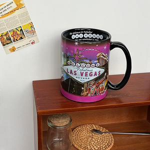 680ml Las Vegas <span class=keywords><strong>Casino</strong></span> Calcomanía en relieve Impresión Taza de cerámica Taza de cerveza - Product Image 4