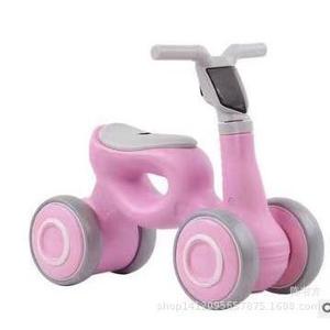 Four <b>Wheel</b> Balance Bike For Kids 1-3 Years Old With Music And Led Lights Toddler Gliding Walker <b>Plastic</b> <b>Wheels</b> 12 Inch - Product Image 3