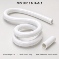 Gaine en fibre de verre enduite de silicone personnalisée 2753, classe H 200°C, 1,5 kV, 2,5 kV, 4 kV, 7 kV, ignifuge et auto-extinguissante