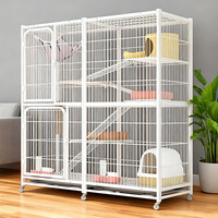 Cage géante Huamei pour chinchilla, extra-large, à trois étages, espace ouvert, rectangulaire, pour usage domestique, respirante, avec lit, ferme structure, fermeture à bouton